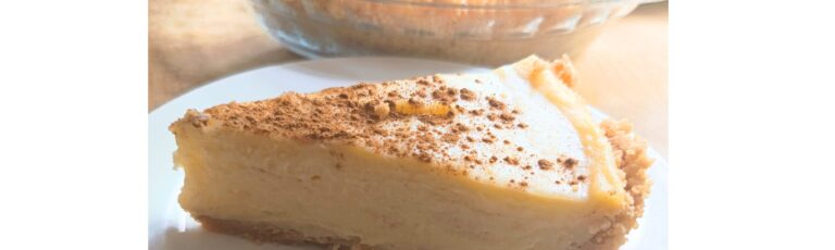 Traditional Milk Tart with Tennis Biscuit Crust