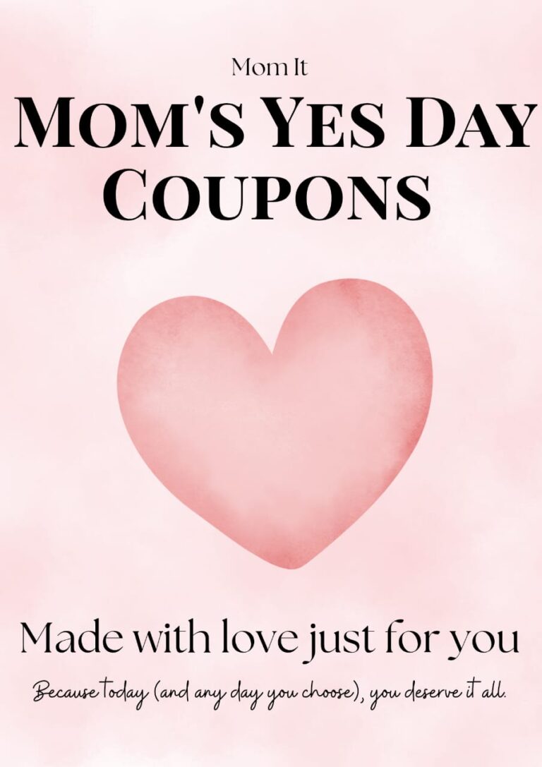 Downloadable Mom Yes Day Coupons ( Freebie )