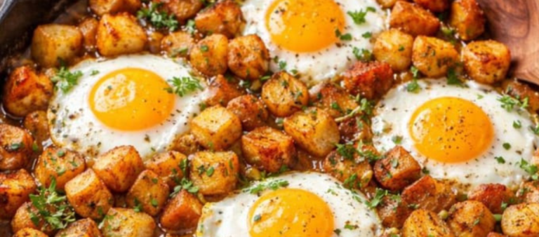 Crispy Potato Hash & Eggs