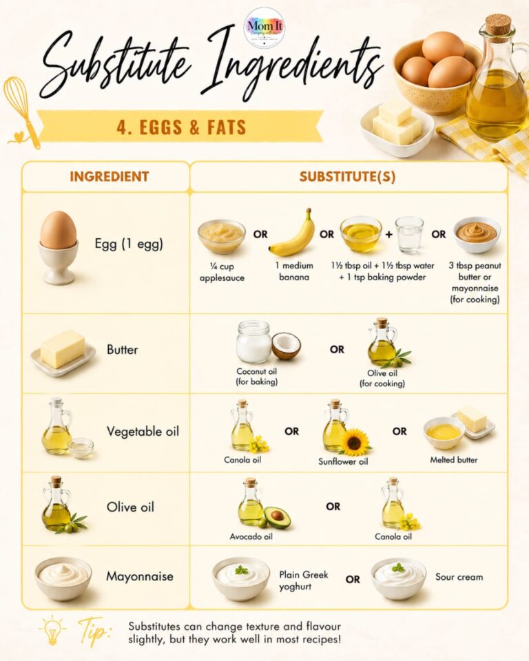 Ingredient Substitutions: Simple Egg & Fat Swaps for Everyday Cooking