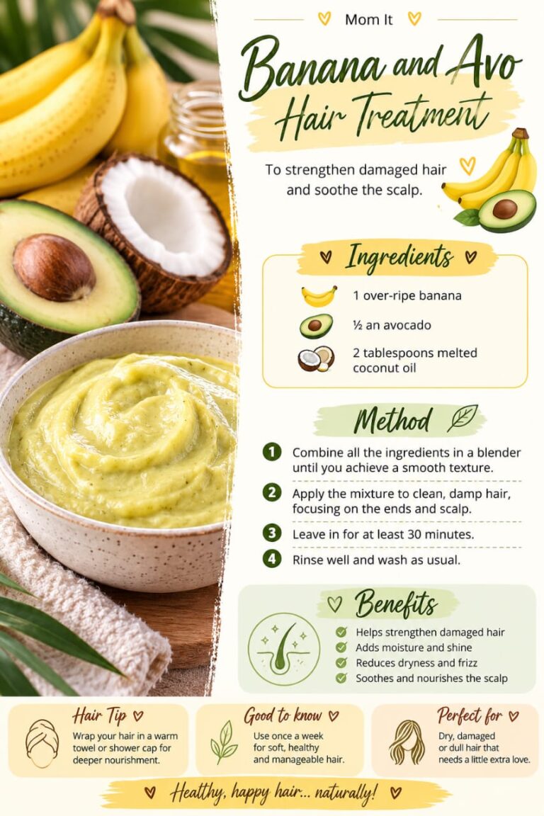 Banana & Avocado Hair Treatment: A Natural Boost for Dry, Damaged Hair