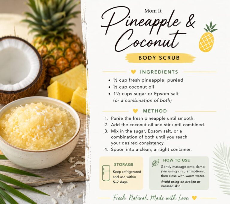 Pineapple & Coconut Body Scrub: A Simple DIY Skincare Treat