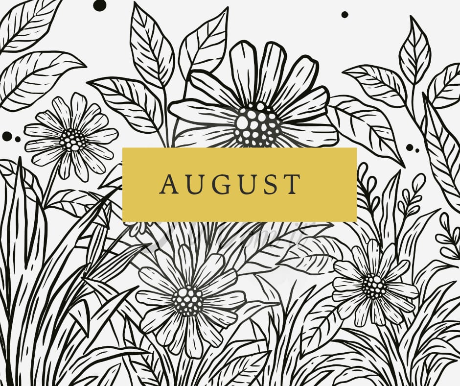 Downloadable August Monthly Meal Planner ( Freebie )