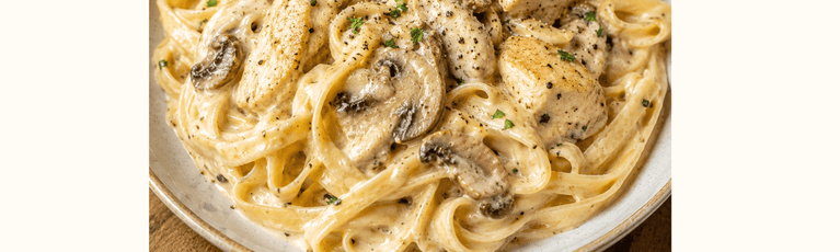 Creamy Chicken & Mushroom Pasta