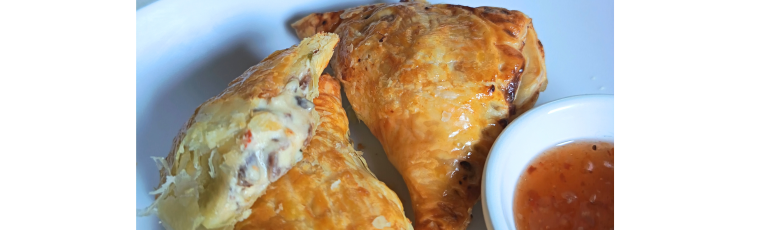 Biltong & Cream Cheese Puff Pastry Bites